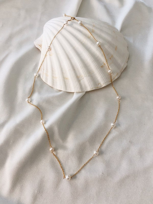 Fresh Water Dot Necklace