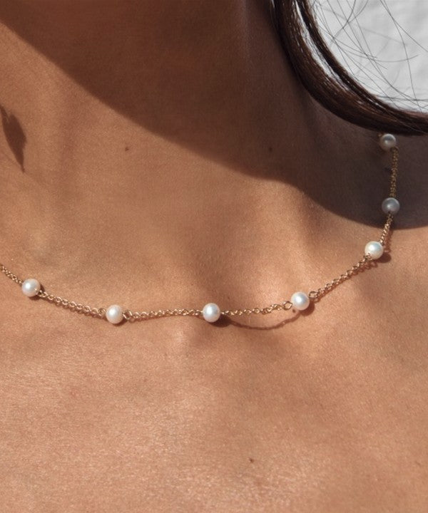 Fresh Water Dot Necklace