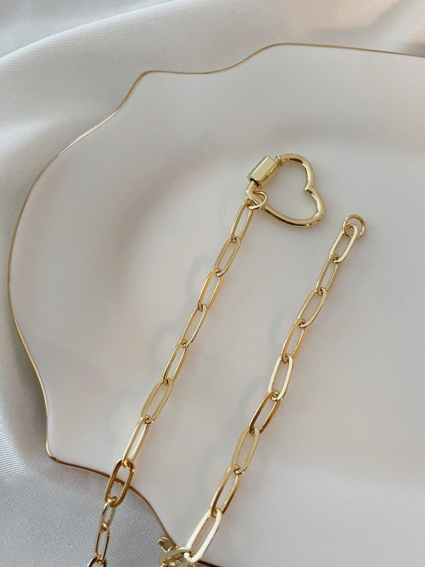 Heart Carabiner Choker Necklace