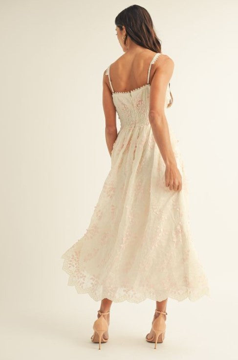 Dreamy Pink Tulip Midi Dress Dress