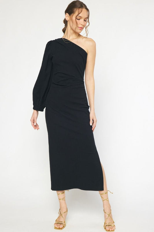 Don't Tease Me Asymmetrical Midi Dress
