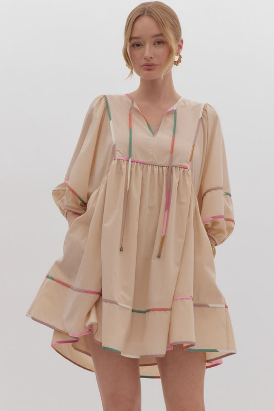 Twisty Rainbow Twirl Mini Dress