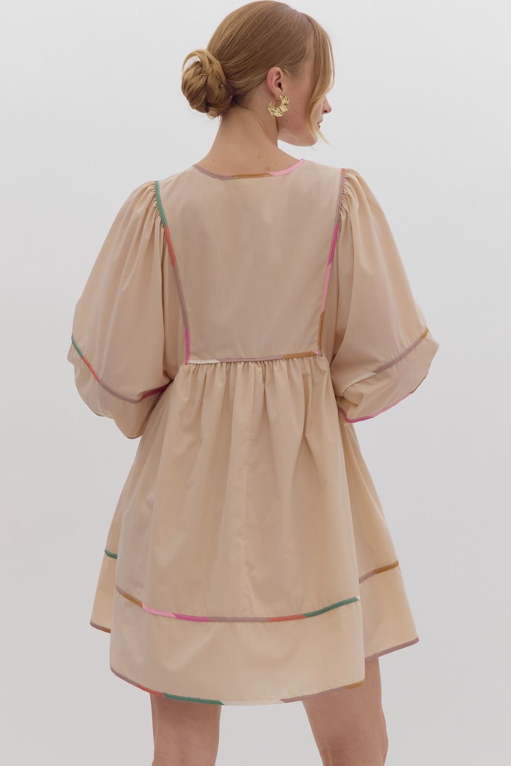 Twisty Rainbow Twirl Mini Dress