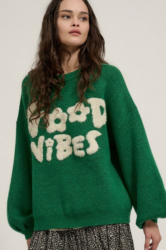 "Good Vibes" Sweater Top
