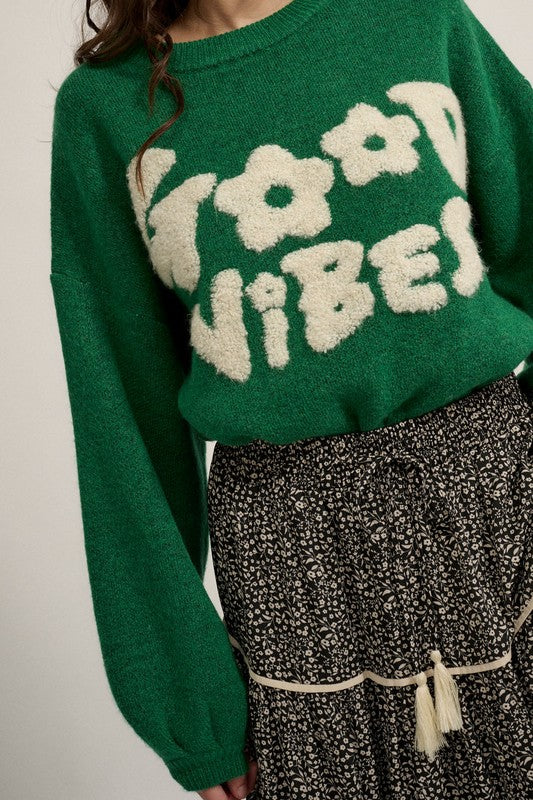 "Good Vibes" Sweater Top