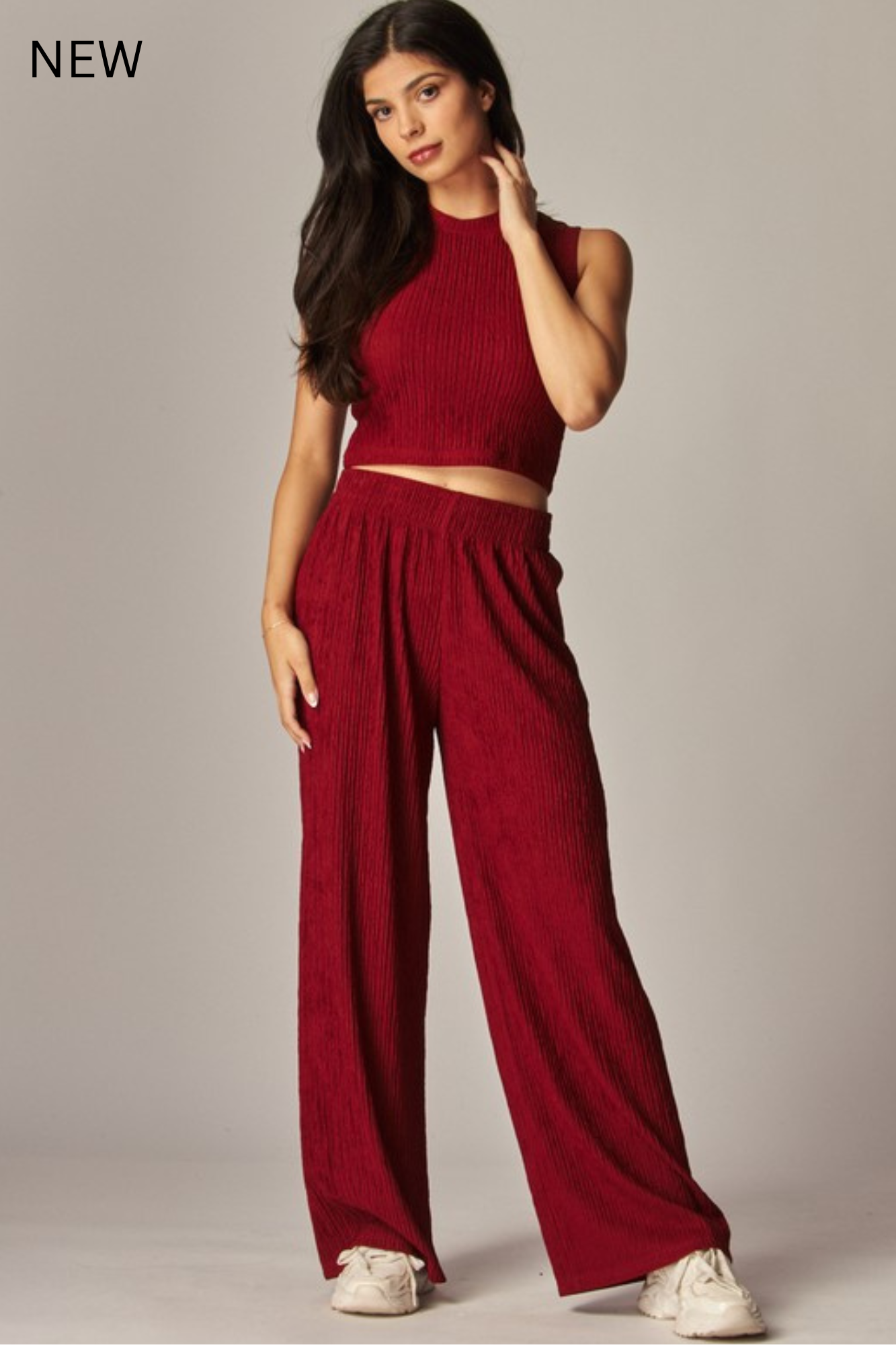 Chasing You Crinkle Set Tank Top and Pants