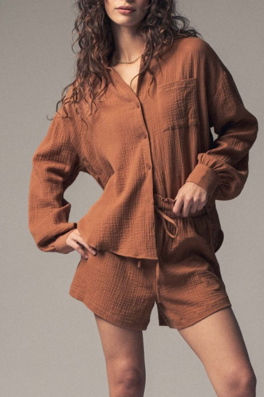 Cider Season Cotton Gauze Shorts Set