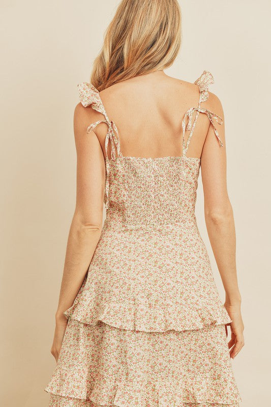 Flowery Ditsy Days Ruffled Dress