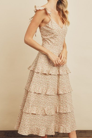 Flowery Ditsy Days Ruffled Dress