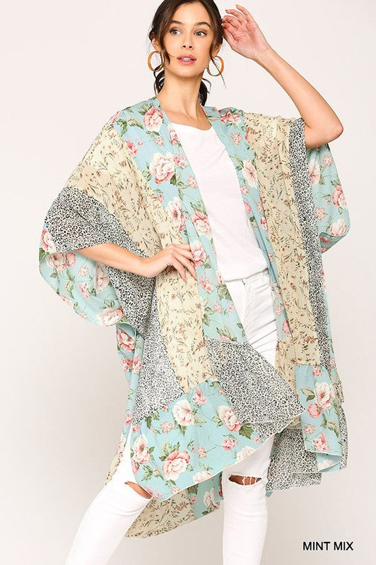 Graceful Embrace Ruffled Kimono