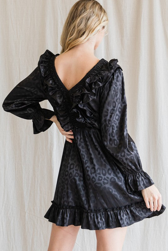 Flaming Red Heart Ruffled Dress