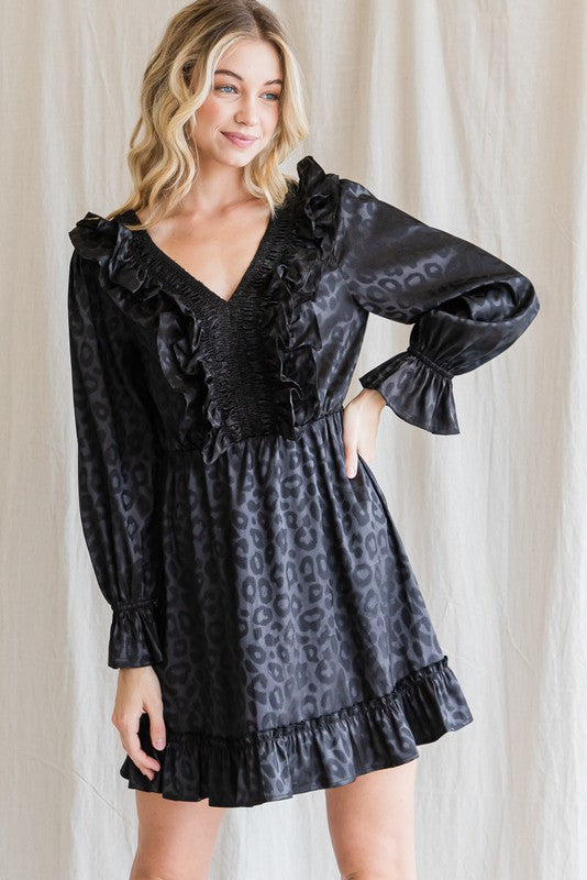 Flaming Red Heart Ruffled Dress