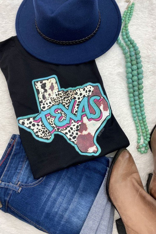 Texas Cow Print Tee