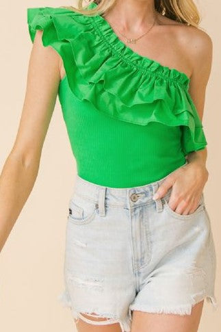 Inspired By You Ruffled Bodysuit Top