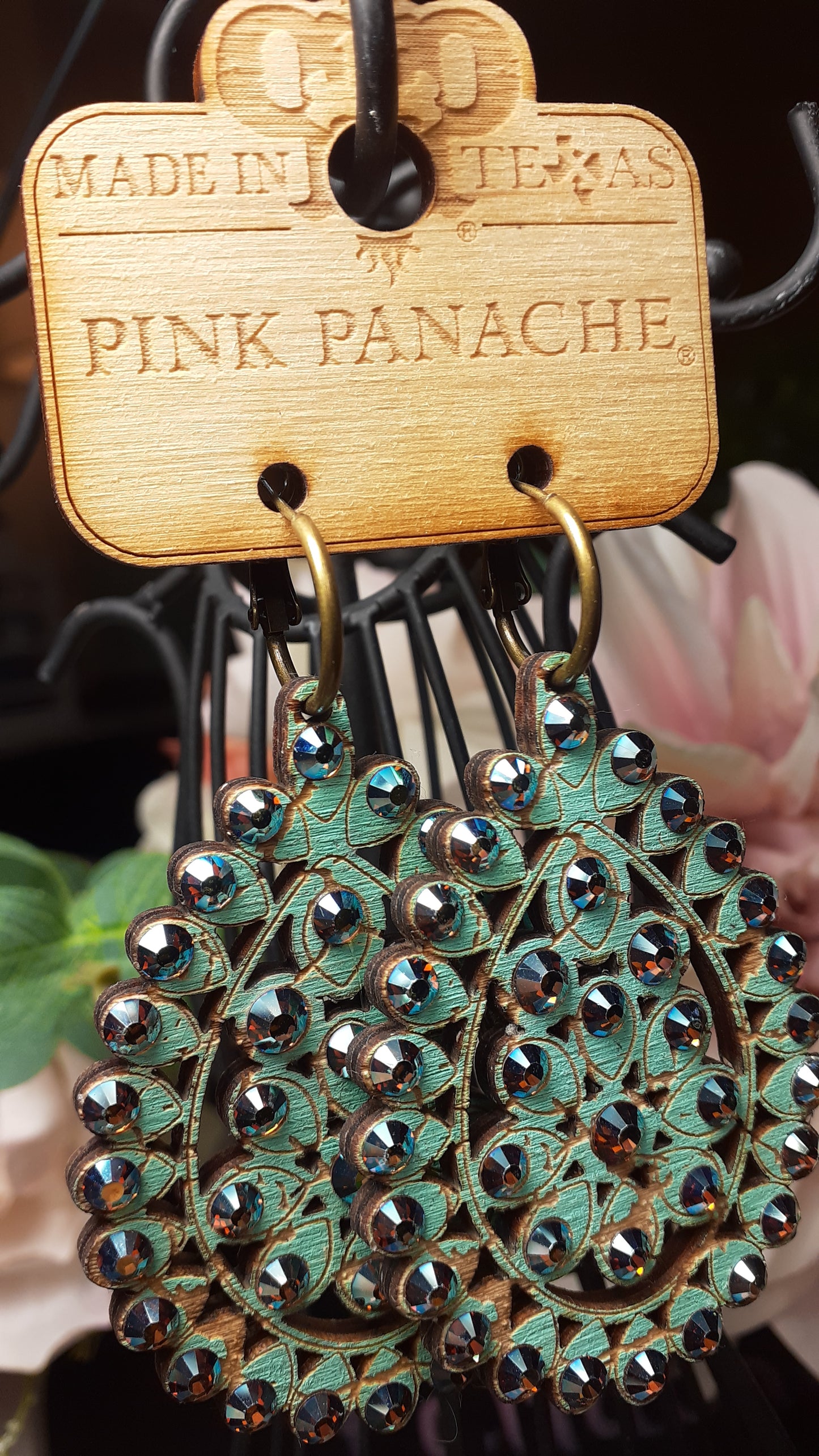 Pink Panache Santa Fe Crackled Turquoise Earrings