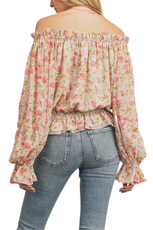 Follow My Heart Floral Print Top