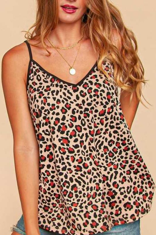 Leopard Crush Strap Tank Top