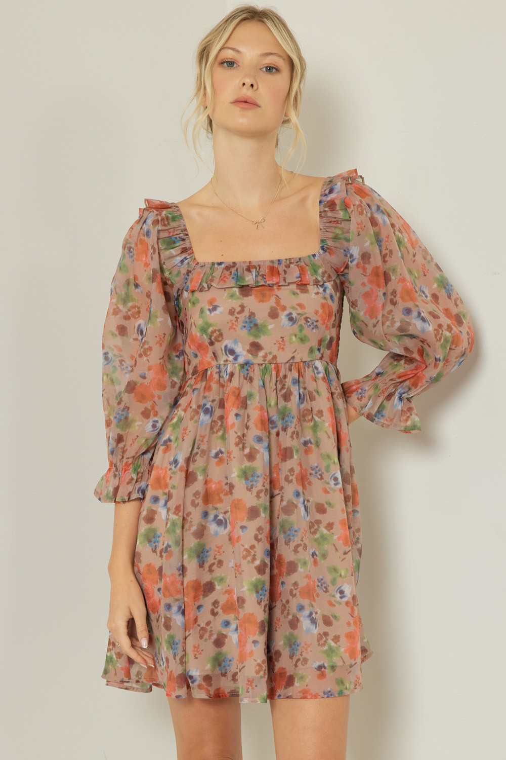 Painting Of Love Babydoll Mini Dress