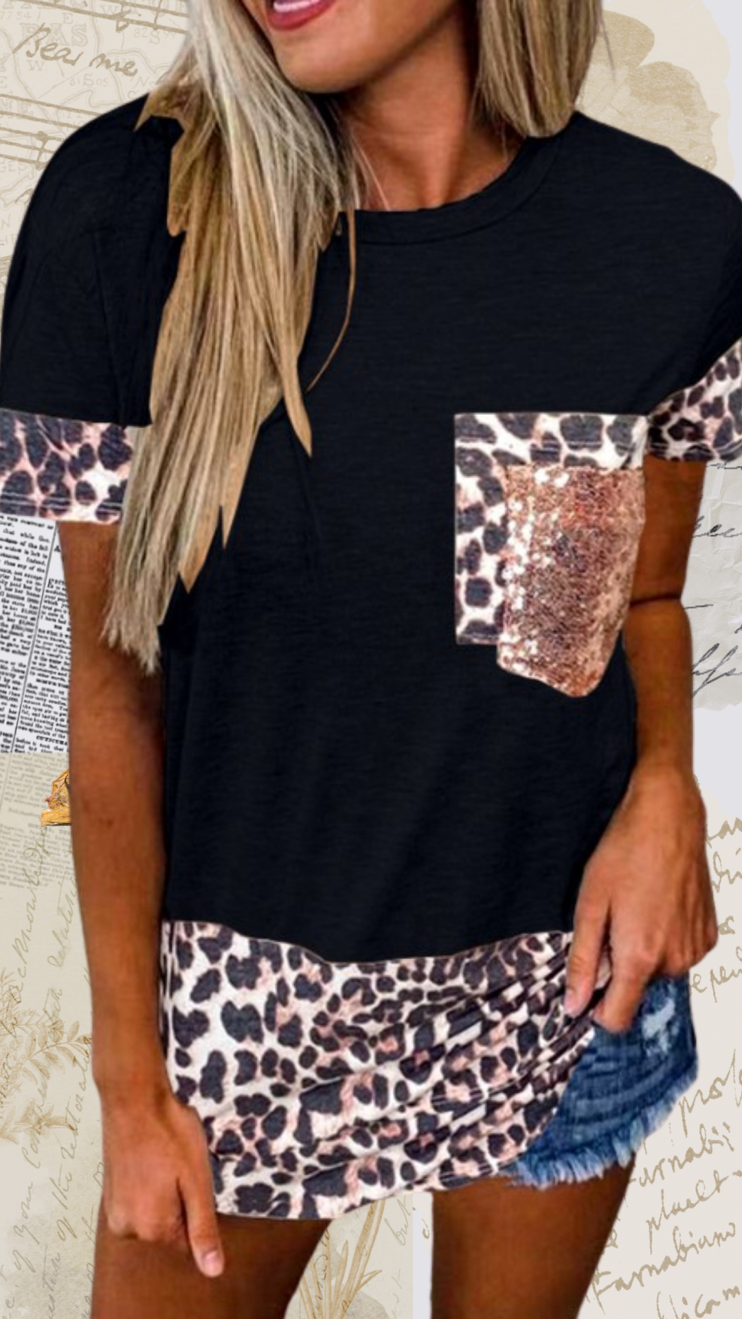 Stay Connected Leopard Print Plus Size Top