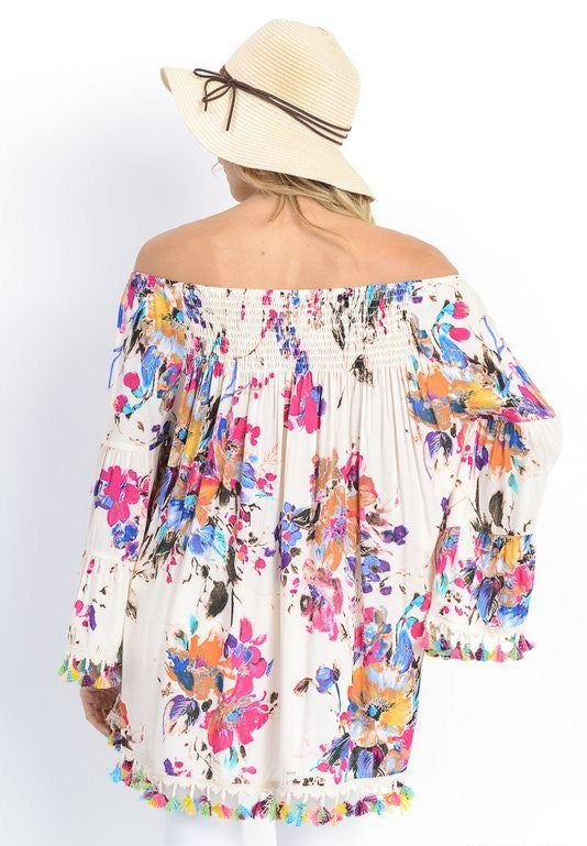 Blossoms Forever Off Shoulder Top