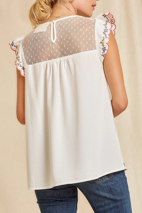 Floating Pedals Of Love Babydoll Top