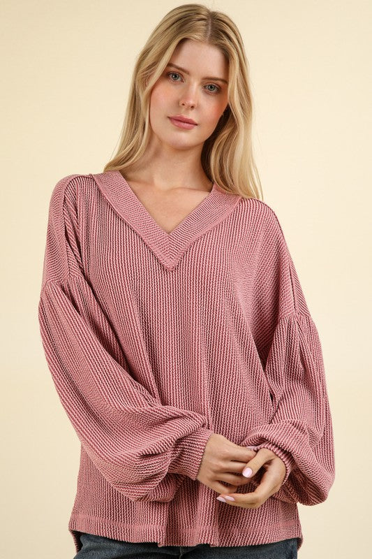Favoring You Two Toned Oversized Top
