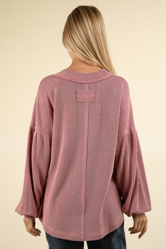 Favoring You Two Toned Oversized Top