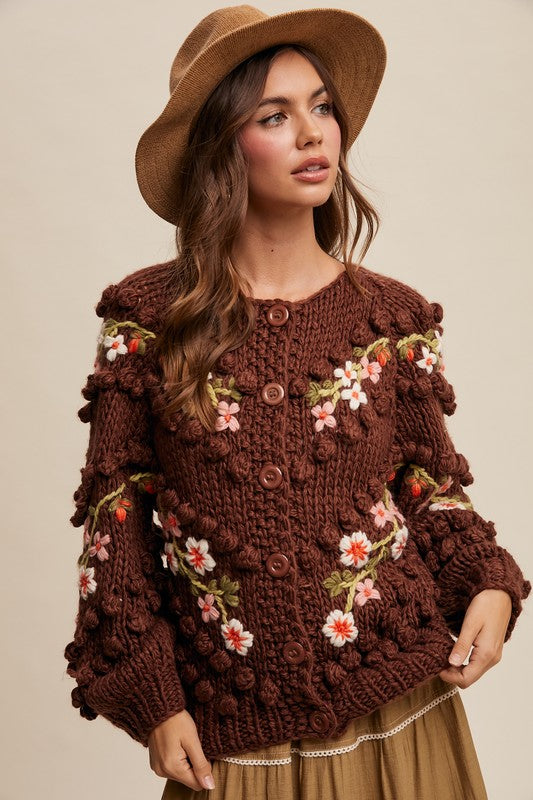 Just A Lovely Ride Chunky Dot Cardigan
