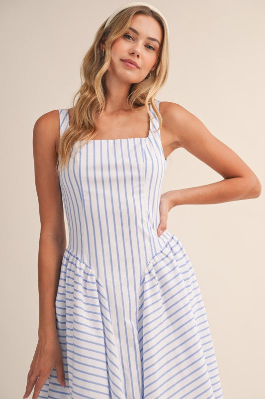 Hips Forever Striped Midi Dress