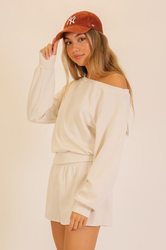 Cream Dream Lounge Shorts Set