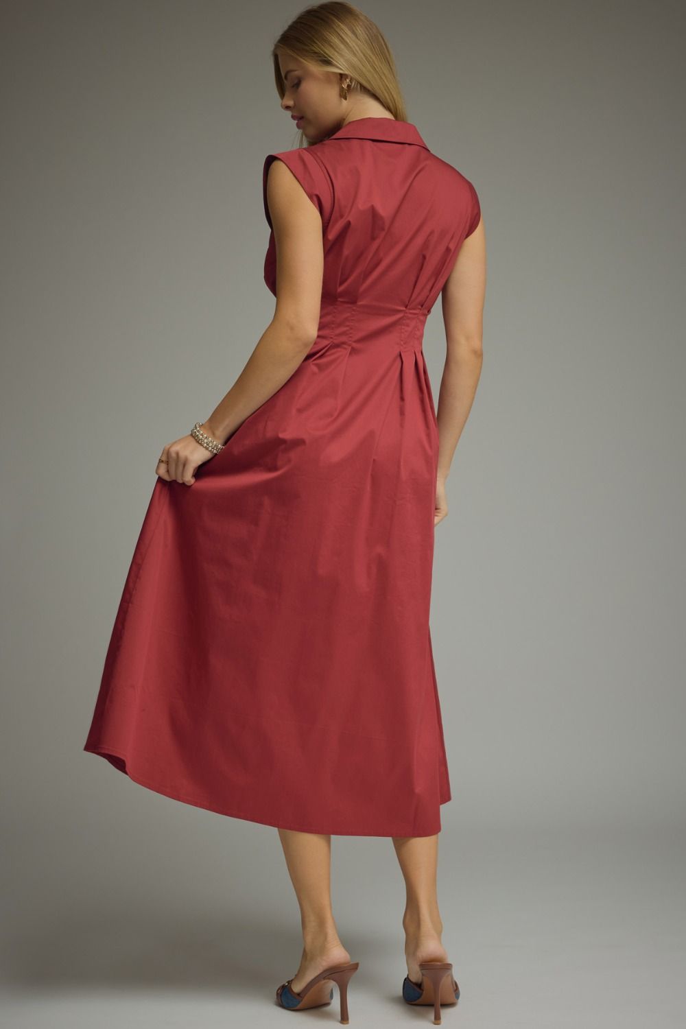 Apple Spice Sleeveless Midi Dress
