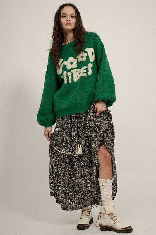 "Good Vibes" Sweater Top