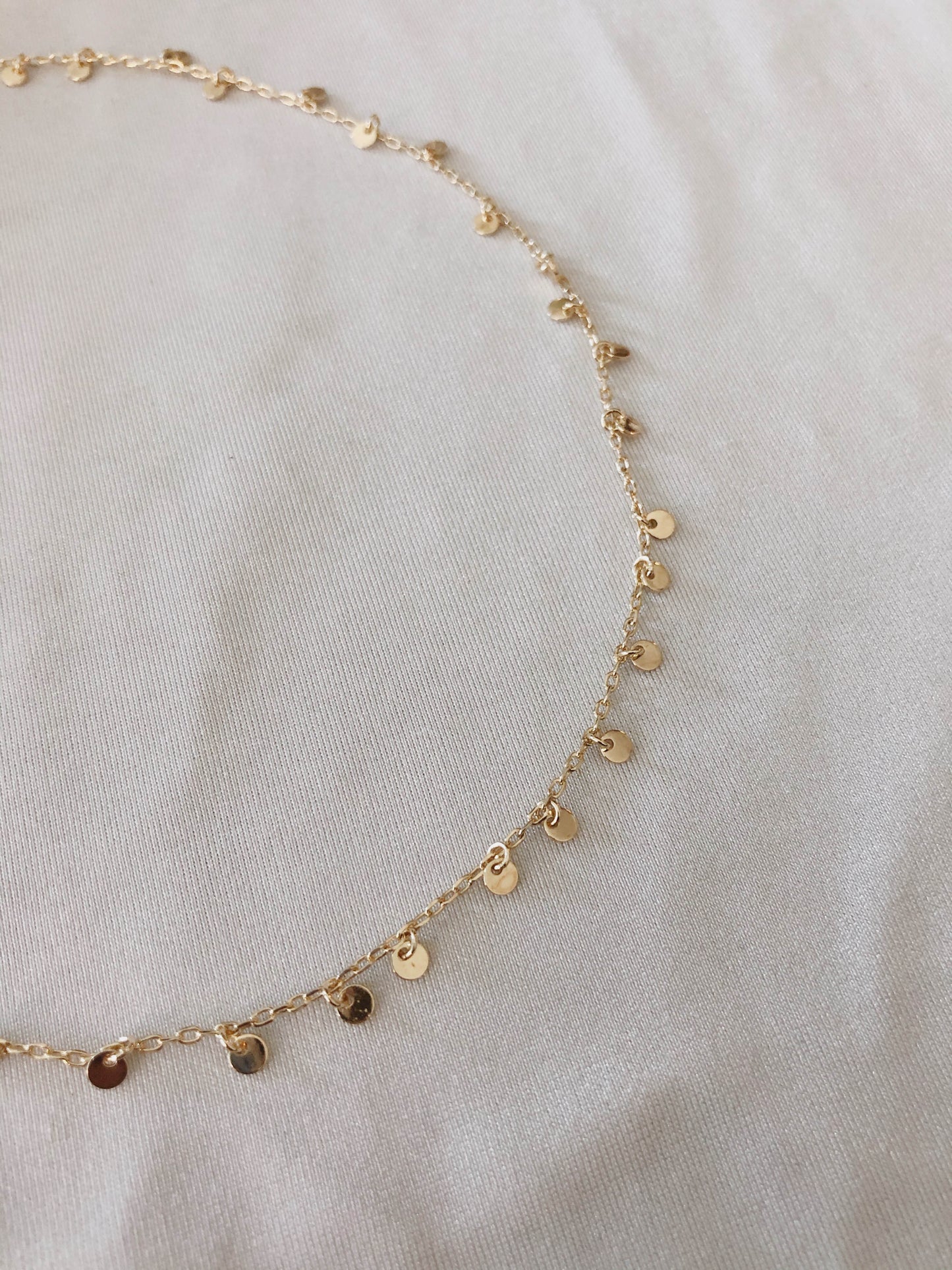 Tiny Coin Drop Necklace