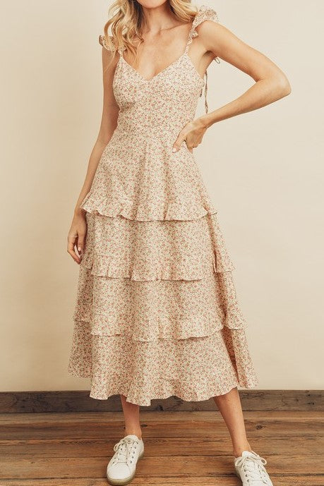 Flowery Ditsy Days Ruffled Dress