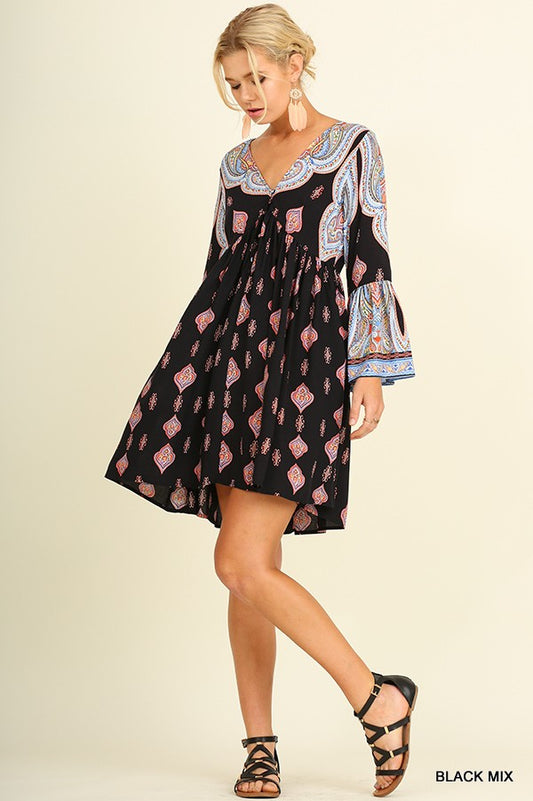 Waiting For You Bohemian Peasant Dress
