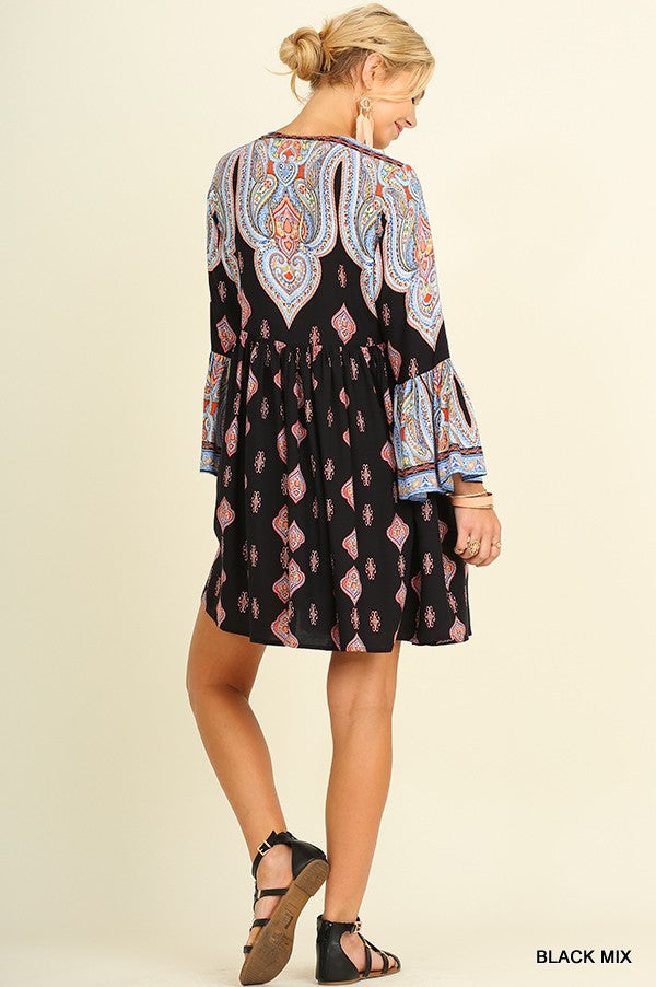 Waiting For You Bohemian Peasant Dress