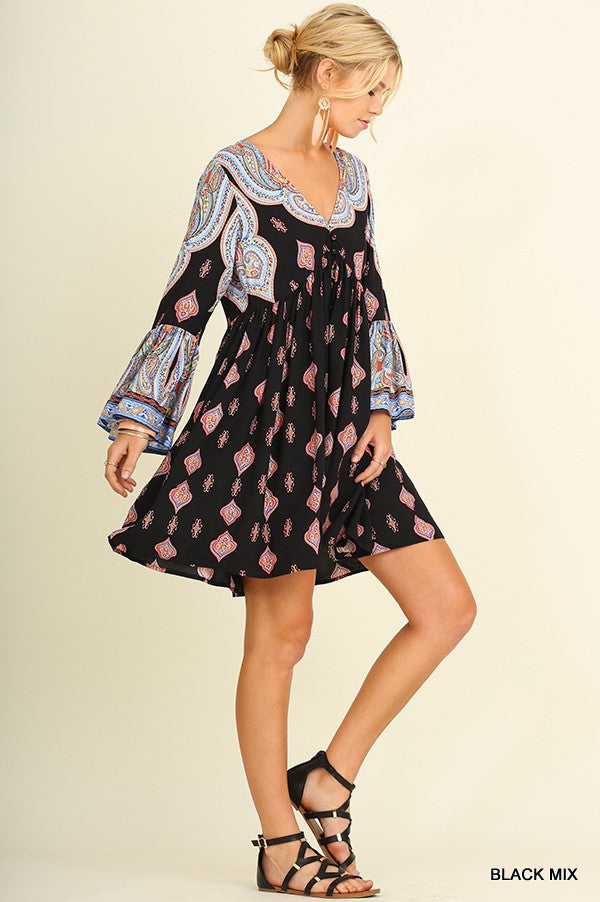 Waiting For You Bohemian Peasant Dress