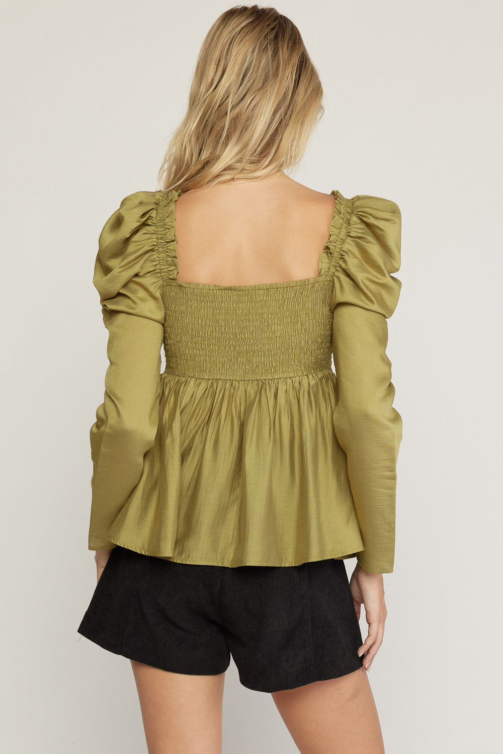 My Heart Beats For You Shoulder Puff Top